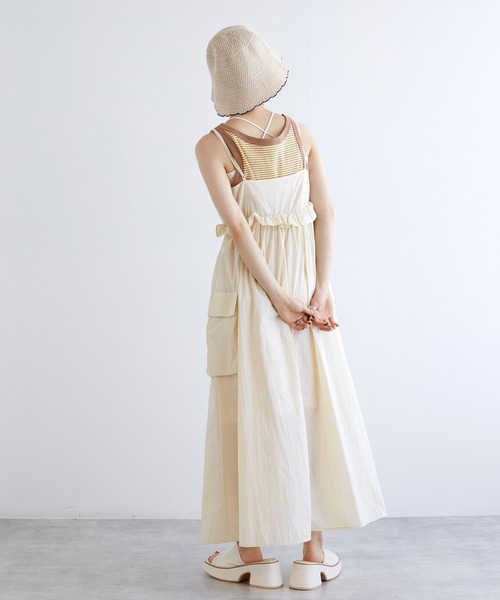 w closet(ダブルクローゼット)の「ボーダータンクトップ(タンクトップ・レディース・ホワイト×ブラック/ブラウン系その他/イエロー系その他・FREE)」の20枚目の写真