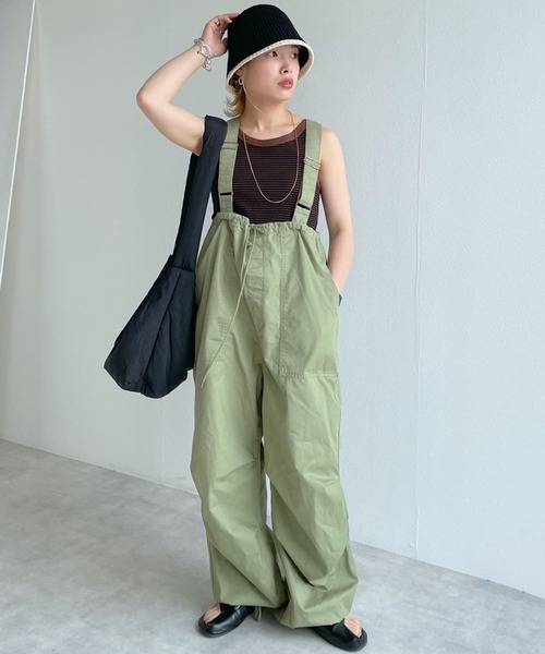 w closet(ダブルクローゼット)の「ボーダータンクトップ(タンクトップ・レディース・ホワイト×ブラック/ブラウン系その他/イエロー系その他・FREE)」の12枚目の写真