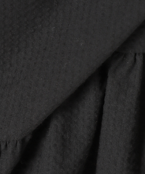Spick & Span（スピックアンドスパン）の「≪追加≫ノースリティアードサッカーワンピース（ワンピース・レディース・ブラック・FREE）」の9枚目の写真