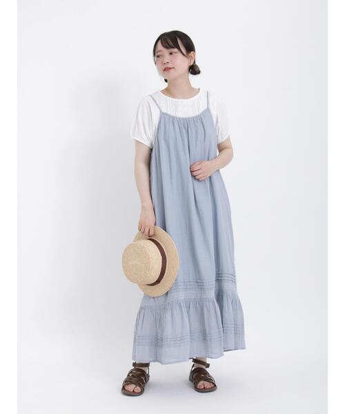 Samansa Mos2（サマンサ モスモス）の「パフ袖レースインナー（Tシャツ/カットソー・レディース・ブラック/ベージュ/オフホワイト・F）」の5枚目の写真