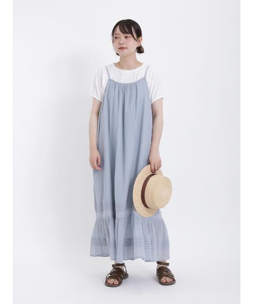 Samansa Mos2（サマンサ モスモス）の「パフ袖レースインナー（Tシャツ/カットソー・レディース・ブラック/ベージュ/オフホワイト・F）」の4枚目の写真