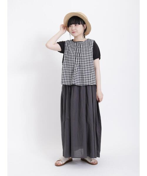 Samansa Mos2（サマンサ モスモス）の「パフ袖レースインナー（Tシャツ/カットソー・レディース・ブラック/ベージュ/オフホワイト・F）」の16枚目の写真