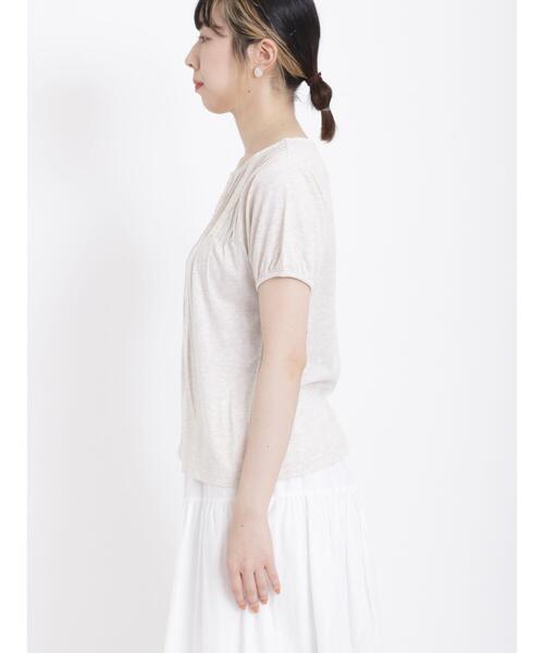 Samansa Mos2（サマンサ モスモス）の「パフ袖レースインナー（Tシャツ/カットソー・レディース・ブラック/ベージュ/オフホワイト・F）」の22枚目の写真