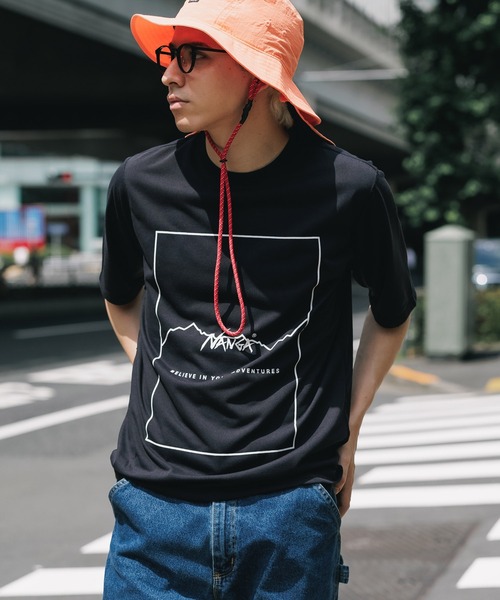 NANGA（ナンガ）の「NANGA/ナンガ DRY MIX FRAME LOGO TEE ロゴ