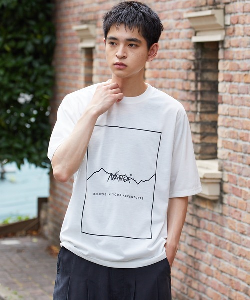 NANGA(ナンガ)の「NANGA/ナンガ DRY MIX FRAME LOGO TEE ロゴ 半袖Tシャツ(Tシャツ/カットソー・メンズ・ホワイト/ブラック/ターコイズブルー・M/XL/L)」の22枚目の写真