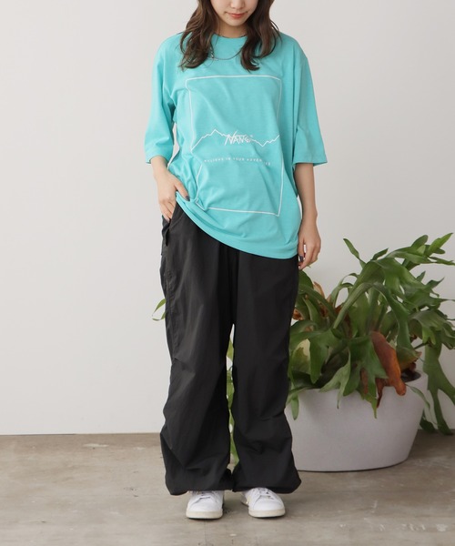 NANGA(ナンガ)の「NANGA/ナンガ DRY MIX FRAME LOGO TEE ロゴ 半袖Tシャツ(Tシャツ/カットソー・メンズ・ホワイト/ブラック/ターコイズブルー・M/XL/L)」の13枚目の写真