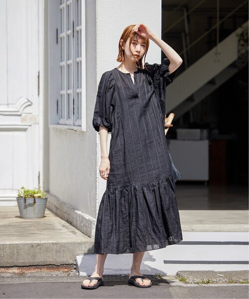 ♩美品♩ YONFA ヨンファ　ドレープワンピース　黒 ♩美品♩ YONFA ヨンファ ドレープワンピース 黒 - メルカリ