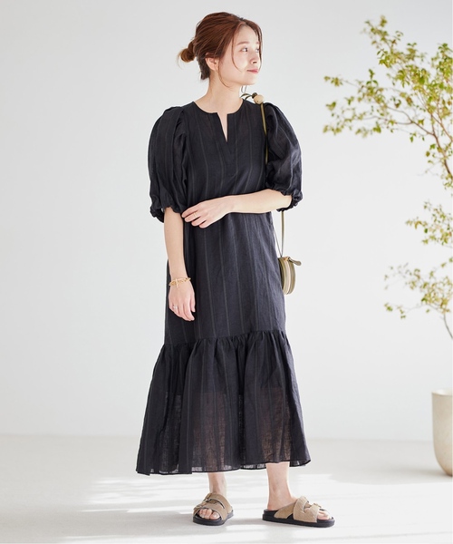 JOURNAL STANDARD（ジャーナルスタンダード）の「《追加2》ヨーロピアンドビーストライプワンピース（ワンピース・レディース・ブルー/ブラック/ブラウン・36/38）」の16枚目の写真