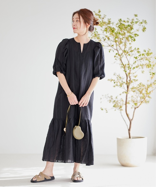 JOURNAL STANDARD（ジャーナルスタンダード）の「《追加2》ヨーロピアンドビーストライプワンピース（ワンピース・レディース・ブルー/ブラック/ブラウン・36/38）」の17枚目の写真