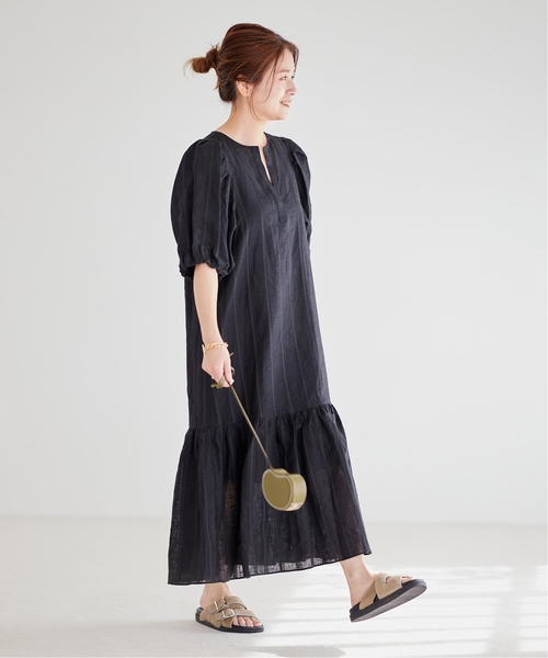 JOURNAL STANDARD（ジャーナルスタンダード）の「《追加2》ヨーロピアンドビーストライプワンピース（ワンピース・レディース・ブルー/ブラック/ブラウン・36/38）」の18枚目の写真