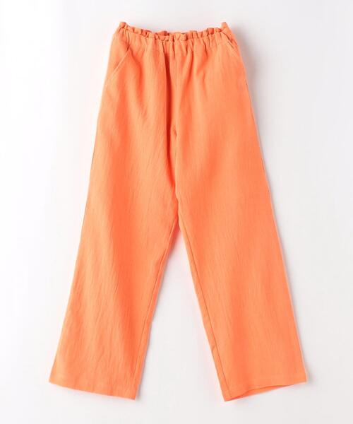 green label relaxing（グリーンレーベルリラクシング）の「TJ ハイウエスト カラーパンツ 2 110cm-130cm（その他パンツ・キッズ・オレンジ/オフホワイト・XS110/S130）」の2枚目の写真