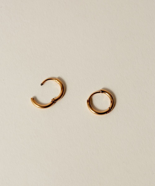 novice】Hinged Thin Hoop Pierce［Stainless］（ピアス（両耳用