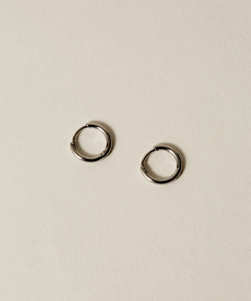 novice】Hinged Thin Hoop Pierce［Stainless］（ピアス（両耳用