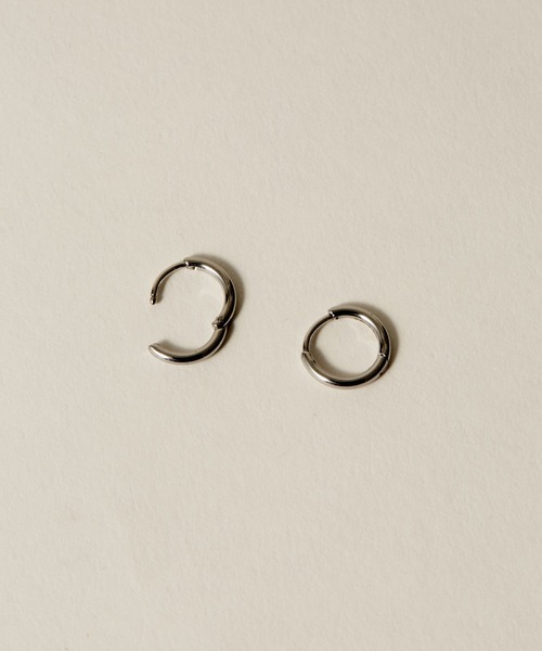 novice】Hinged Thin Hoop Pierce［Stainless］（ピアス（両耳用