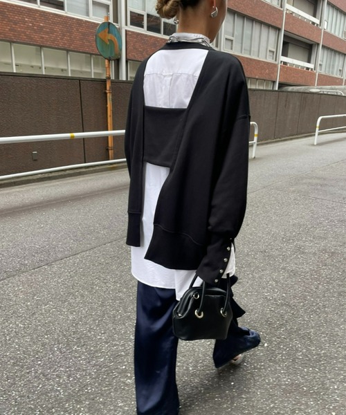 Cowboysofhabit  バックオープントップス AIC.（エーアイシー）の「バックオープンロングカフス裏毛
