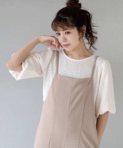 e-zakkamania stores（イーザッカマニアストアーズ）の「ジョーゼット サロペット（サロペット/オーバーオール・レディース・ライトブルー/ブラック/ブラウン/アイボリー・M）」の10枚目の写真