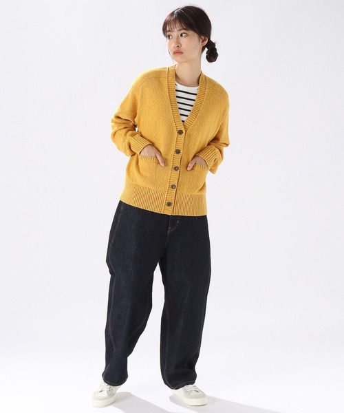 niko and...（ニコアンド）の「洗えるニコミリＶネックカーディガン（カーディガン/ボレロ・レディース・ブラック/レッド/アイボリー/イエロー/カーキ・SHORT/BIG(L)）」の21枚目の写真