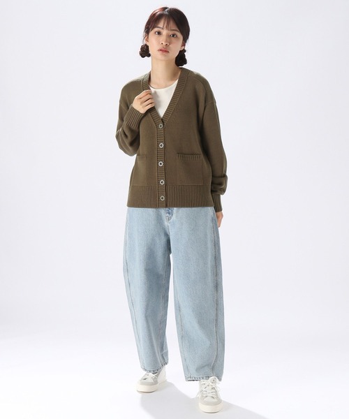 niko and...（ニコアンド）の「洗えるニコミリＶネックカーディガン（カーディガン/ボレロ・レディース・ブラック/レッド/アイボリー/イエロー/カーキ・SHORT/BIG(L)）」の9枚目の写真