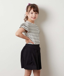 a.v.v（アーヴェヴェ）の「[100-130]オフショル袖フリルテレコトップス（Tシャツ/カットソー・キッズ）」