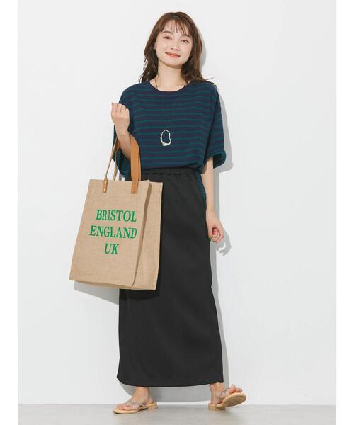 AMERICAN HOLIC(アメリカンホリック)の「5分袖ボーダーカットチュニック(チュニック・レディース・パープル/ネイビー/ブラウン/ブラック・M/L)」の19枚目の写真
