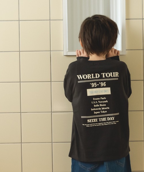 pairmanon（ペアマノン）の「【かぞくおそろい】オリジナル プリント ロゴ イラスト グラフィック 長袖 Tシャツ（Tシャツ/カットソー・キッズ・ベージュ系その他6/グリーン系その他/ホワイト系その他4/ブラック系その他2/ベージュ系その他2/ベージュ系その他/ピンク系その他2/ピンク系その他/パープル系その他/ホワイト系その他3/ピンク/ブラック系その他/ブルー系その他2/ホワイト系その他2/ホワイト系その他/パープル系その他2/テラコッタ/ミント/ブラック系その他3/ブルー系その他・120/100/110/140/130/90/150/80）」の7枚目の写真