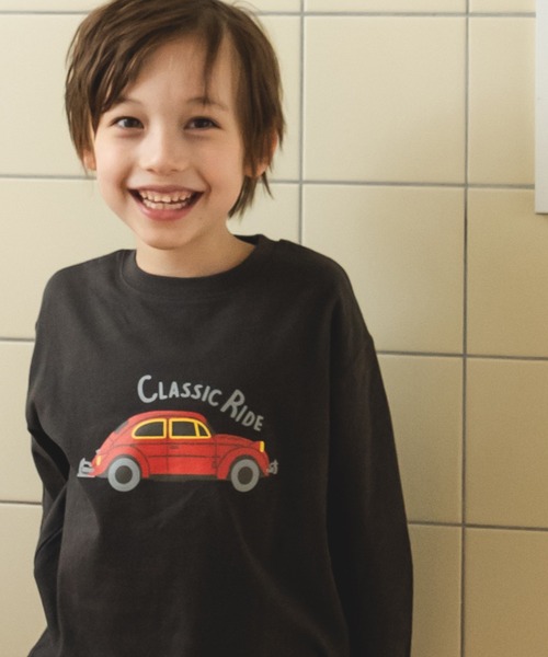 pairmanon（ペアマノン）の「【かぞくおそろい】オリジナル プリント ロゴ イラスト グラフィック 長袖 Tシャツ（Tシャツ/カットソー・キッズ・ベージュ系その他6/グリーン系その他/ホワイト系その他4/ブラック系その他2/ベージュ系その他2/ベージュ系その他/ピンク系その他2/ピンク系その他/パープル系その他/ホワイト系その他3/ピンク/ブラック系その他/ブルー系その他2/ホワイト系その他2/ホワイト系その他/パープル系その他2/テラコッタ/ミント/ブラック系その他3/ブルー系その他・120/100/110/140/130/90/150/80）」の8枚目の写真