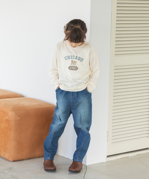 pairmanon（ペアマノン）の「【かぞくおそろい】オリジナル プリント ロゴ イラスト グラフィック 長袖 Tシャツ（Tシャツ/カットソー・キッズ・ベージュ系その他6/グリーン系その他/ホワイト系その他4/ブラック系その他2/ベージュ系その他2/ベージュ系その他/ピンク系その他2/ピンク系その他/パープル系その他/ホワイト系その他3/ピンク/ブラック系その他/ブルー系その他2/ホワイト系その他2/ホワイト系その他/パープル系その他2/テラコッタ/ミント/ブラック系その他3/ブルー系その他・120/100/110/140/130/90/150/80）」の22枚目の写真