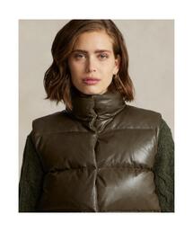 POLO RALPH LAUREN レザー切替 ダウンベスト ベージュ 010122601.jpg