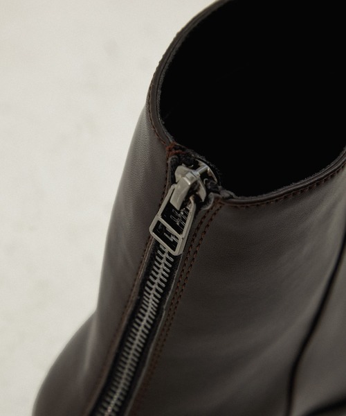 EMMA CLOTHES（エマクローズ）の「ハイソールスクエアトゥバックジップヒールブーツ（ブーツ・メンズ・ブラック/ブラック系/アイボリー/ダークブラウン/ダークグレー/ブラウン/ブラック系2・M/S/L）」の20枚目の写真