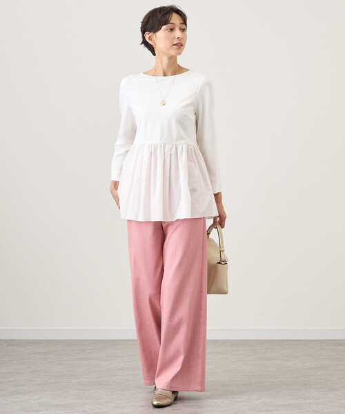 ANAYI（アナイ）の「ストレッチポンチタフタペプラムプルオーバー（T 