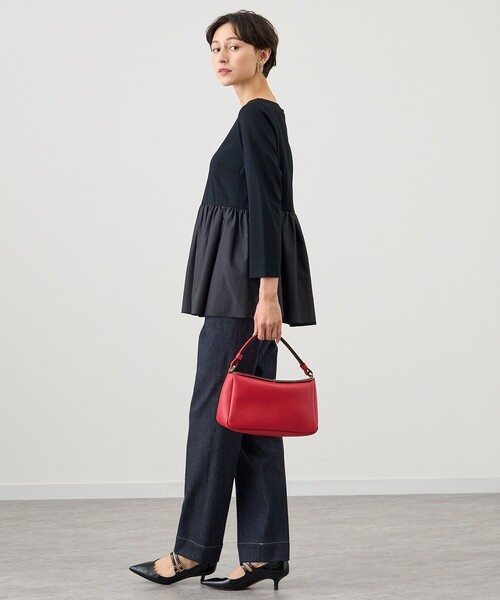 ANAYI（アナイ）の「ストレッチポンチタフタペプラムプルオーバー（T 