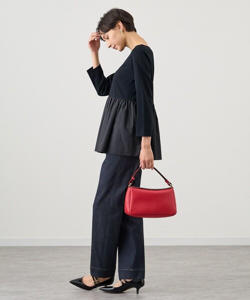 ANAYI（アナイ）の「ストレッチポンチタフタペプラムプルオーバー（T 