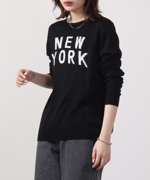 FUNALIVE(ファンアライブ)の「Logo crew neck knit / ロゴクルーネックニット unisex(ニット/セーター・メンズ・ネイビー/グレー系/ブラック/ブラック系/杢グレー/ベージュ/ベージュ系/チャコール/ネイビー系1/ブラック系1/チャコールグレー/ネイビー系・L/LL/M)」の3枚目の写真