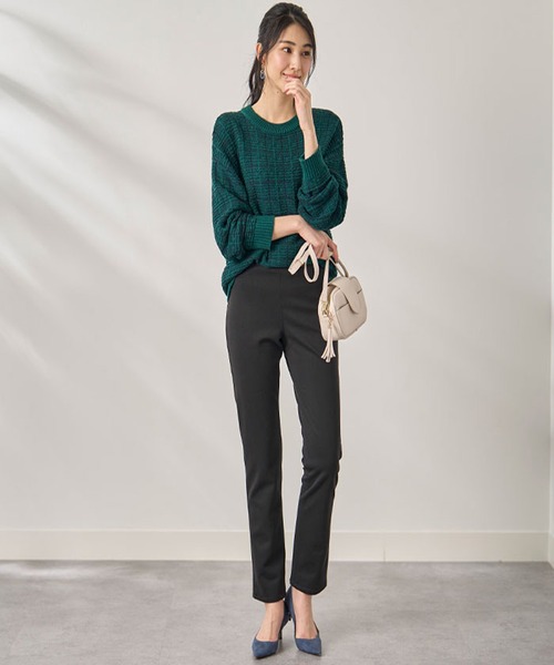 BELLUNA PLUS(ベルーナ)の「防風ストレッチ素材ストレートパンツ股下73cm(その他パンツ・レディース・セージグリーン/チャコール/オフホワイト/ブラック/オリーブ・LARGE/MEDIUM/SMALL/X-LARGE)」の19枚目の写真
