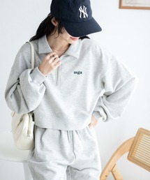 WEGO | WEGO/【23年秋冬新作】ハーフジップショートスウェット(スウェット)