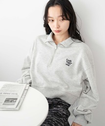 WEGO | WEGO/【23年秋冬新作】ハーフジップショートスウェット(スウェット)