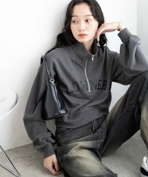 WEGO | WEGO/【23年秋冬新作】ハーフジップショートスウェット(スウェット)