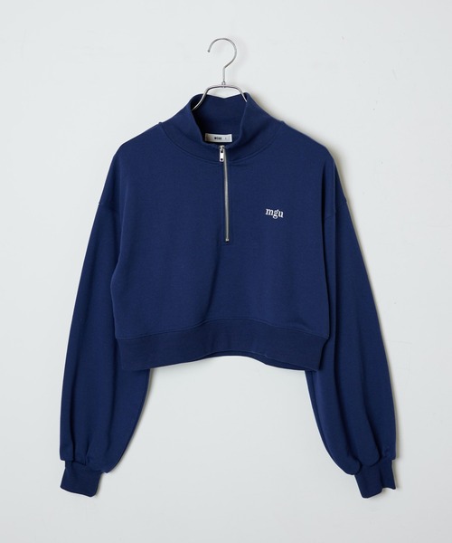 WEGO(ウィゴー)の「WEGO/ハーフジップショートスウェット(スウェット・レディース・スミクロ/ダークグリーン/杢グレー/オフホワイト/ネイビー/その他1/その他2/その他3/その他4/その他5/その他6/グリーン・FREE)」の16枚目の写真