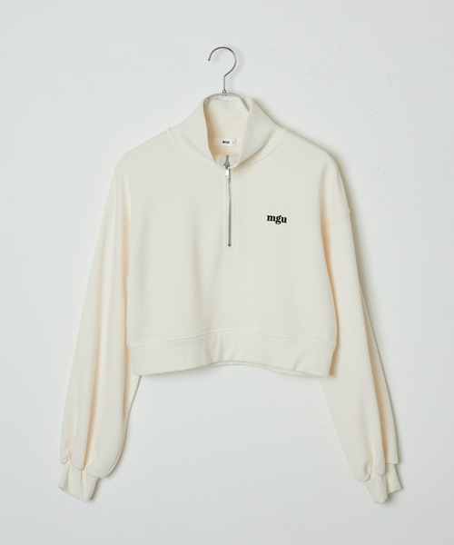 WEGO(ウィゴー)の「WEGO/ハーフジップショートスウェット(スウェット・レディース・スミクロ/ダークグリーン/杢グレー/オフホワイト/ネイビー/その他1/その他2/その他3/その他4/その他5/その他6/グリーン・FREE)」の13枚目の写真