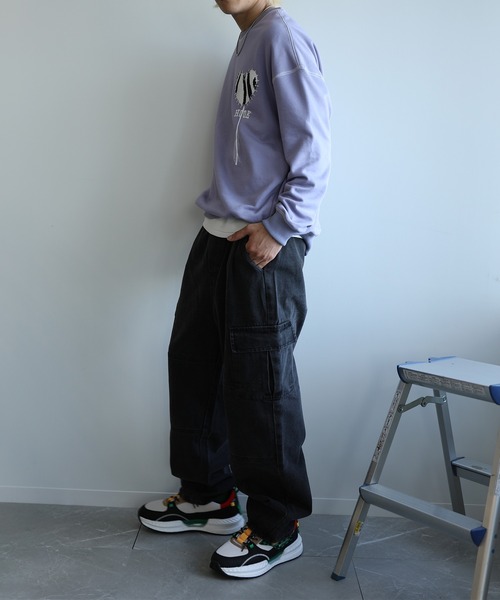 HOOK -original- ゼブラ模様ハートパッチ飾りステッチスウェット（スウェット）｜HOOK（フック）