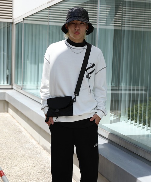 HOOK -original- ゼブラ模様ハートパッチ飾りステッチスウェット（スウェット）｜HOOK（フック）