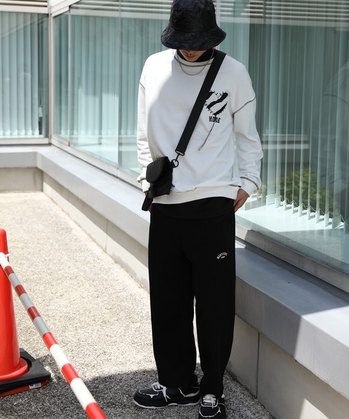 HOOK -original- ゼブラ模様ハートパッチ飾りステッチスウェット（スウェット）｜HOOK（フック）