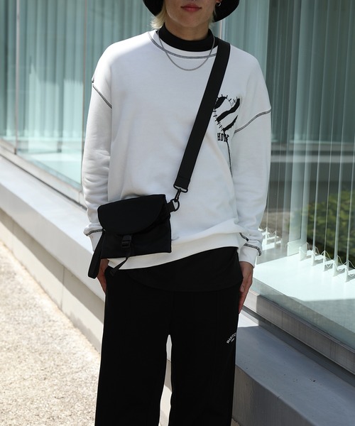 HOOK -original- ゼブラ模様ハートパッチ飾りステッチスウェット（スウェット）｜HOOK（フック）