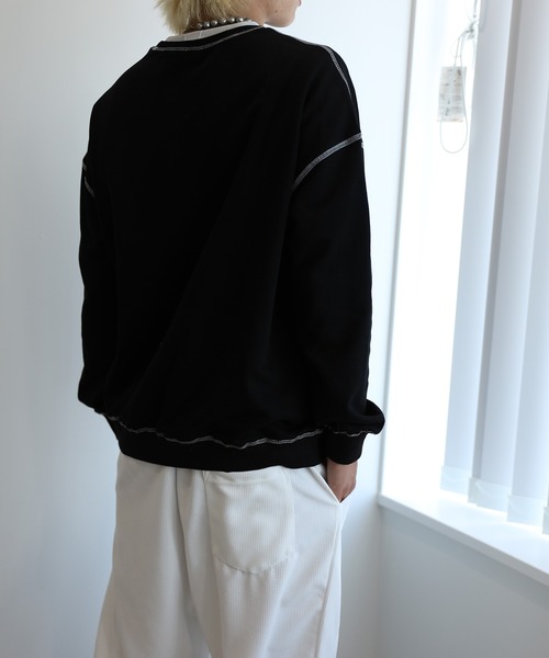 HOOK -original- ゼブラ模様ハートパッチ飾りステッチスウェット（スウェット）｜HOOK（フック）