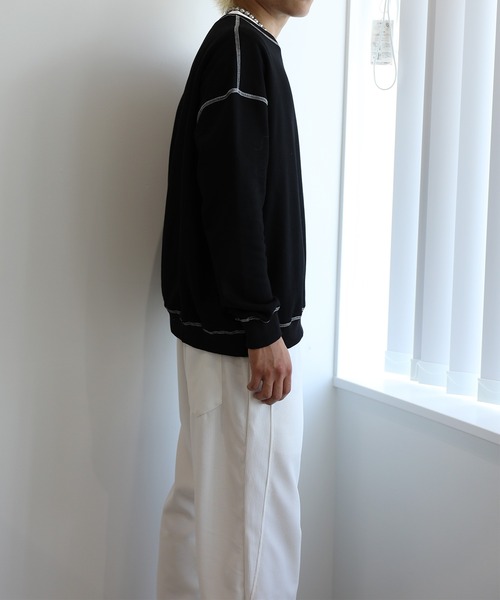 HOOK -original- ゼブラ模様ハートパッチ飾りステッチスウェット（スウェット）｜HOOK（フック）