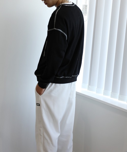 HOOK -original- ゼブラ模様ハートパッチ飾りステッチスウェット（スウェット）｜HOOK（フック）