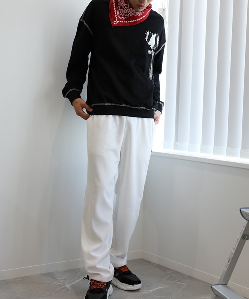 HOOK -original- ゼブラ模様ハートパッチ飾りステッチスウェット（スウェット）｜HOOK（フック）