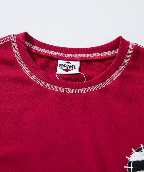 HOOK -original- ゼブラ模様ハートパッチ飾りステッチスウェット（スウェット）｜HOOK（フック）