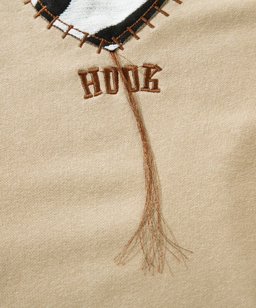 HOOK -original- ゼブラ模様ハートパッチ飾りステッチスウェット（スウェット）｜HOOK（フック）