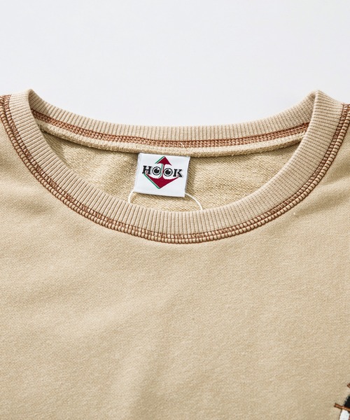 HOOK -original- ゼブラ模様ハートパッチ飾りステッチスウェット（スウェット）｜HOOK（フック）